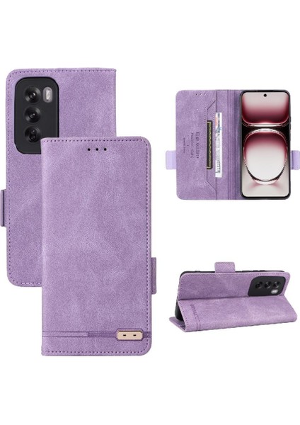 Oppo Oppo 12 5g Manyetik Cüzdan Kickstand Kart Tutucu ile Flip Case (Yurt Dışından)