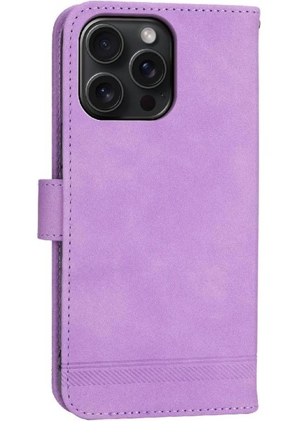 IPhone 15 Için Flip Case Pro Max Bileklik Nakit Cep Kart Yuvaları Manyetik (Yurt Dışından)
