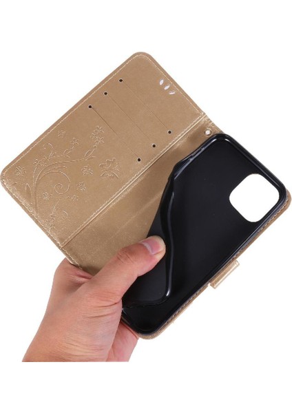 IPhone 11 Için Filp Durumda Pro Kickstand Manyetik Kapatma Pu Deri Kart (Yurt Dışından)
