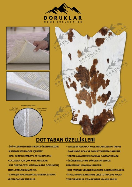 Kaymaz Taban Yıkanabilir Dijital Baskı Dekoratif Modern Desenli Elegance Serisi Lazer Kesim Dot Taban Halı ELG49 fiyatları