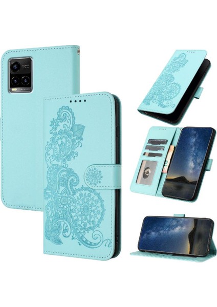 Vıvo Y33S Flip Folio Kitap Pu Deri Manyetik Kapatma ile Flip Case (Yurt Dışından)
