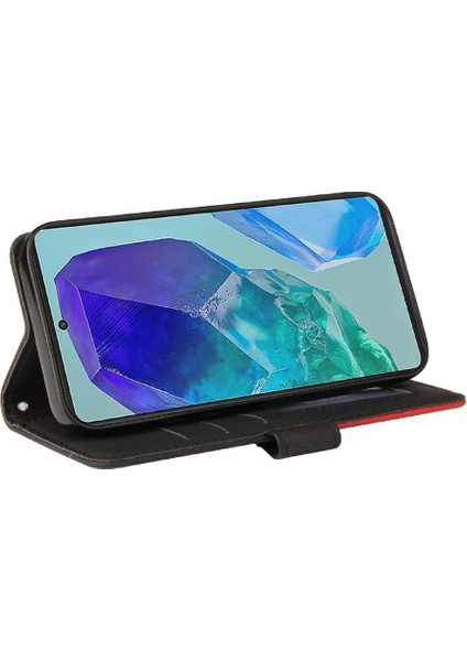 Samsung Galaxy M55 Dikiş Renk Flip Folio Kitap Için Flip Case Kart ile (Yurt Dışından)