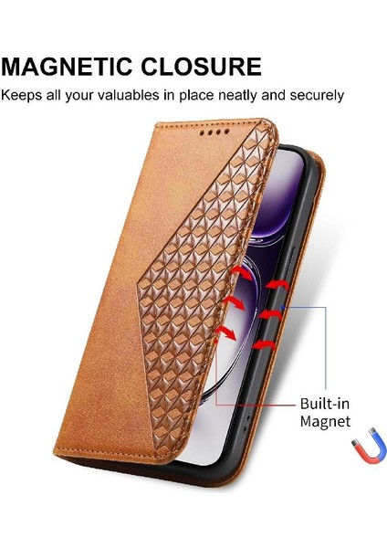 Oppo Oppo 12 5g Günlük Kullanım Için Flip Case Standı Cüzdan Eşkenar Dörtgen Şekli El (Yurt Dışından) fırsatları