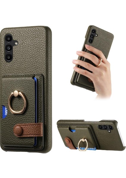 Samsung Galaxy A13 5g Halka Standı Kart Yuvaları Premium Dokulu (Yurt Dışından)