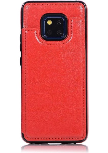 Cüzdan Kılıf Için Huawei Mate 20 Pro Kart Yuvaları Pu Deri Çift Manyetik (Yurt Dışından)