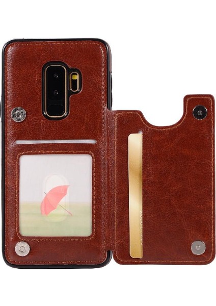 Samsung Galaxy S9 Artı Kart Yuvaları Için Cüzdan Kılıf Kickstand Pu Deri (Yurt Dışından) indirimleri
