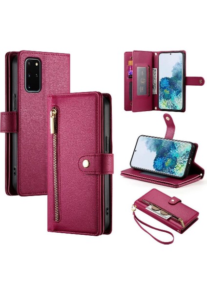 Samsung Galaxy S20 Artı Bilek Kayışı Çok Fonksiyonlu Kart Için Flip Case (Yurt Dışından)