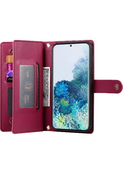 Samsung Galaxy S20 Artı Bilek Kayışı Çok Fonksiyonlu Kart Için Flip Case (Yurt Dışından)