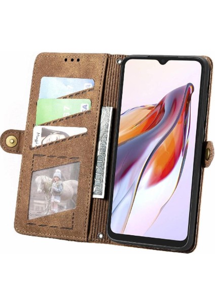 Xiaomi Redmi 12C Darbeye Kapak Kapak Kılıf Için Flip Case Basit (Yurt Dışından)