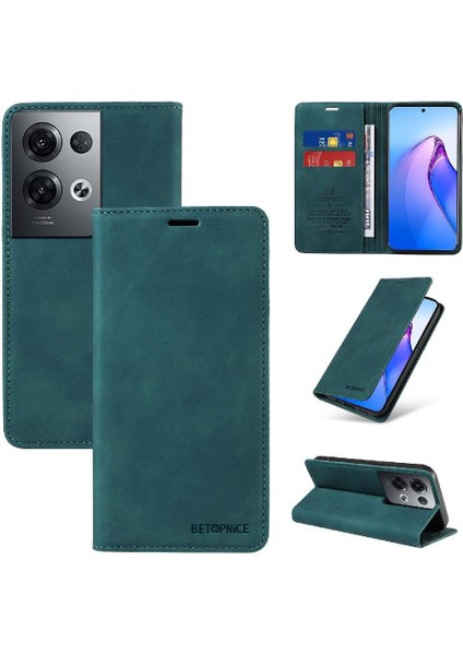 Oppo 8 Pro 5g Için Kılıf Folio Cüzdan Pu Deri Manyetik Koruyucu (Yurt Dışından)