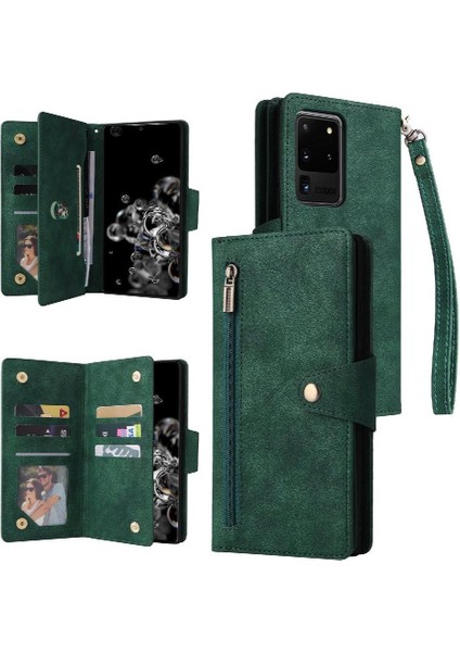 El Kayışı Kart Tutucu Manyetik ile Samsung Galaxy S20 Ultra Için Kılıf (Yurt Dışından)