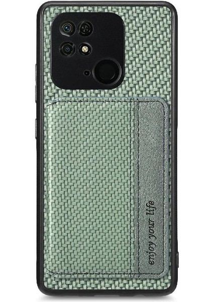 Xiaomi Redmi 10C Manyetik Kart Tutucu Rfıd Engelleme Standı Kamera Için Kılıf (Yurt Dışından)