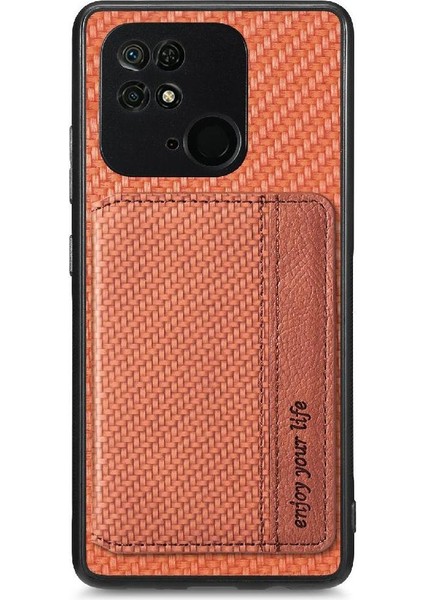 Xiaomi Redmi 10C Manyetik Kart Tutucu Rfıd Engelleme Standı Kamera Için Kılıf (Yurt Dışından)