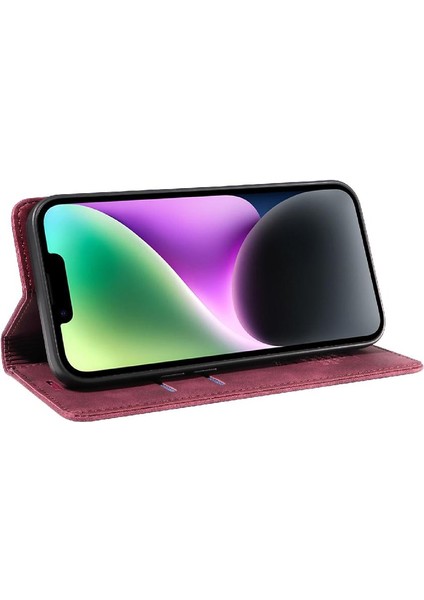 Iphone 13 Için Kılıf Mini Koruyucu Manyetik Folio Cüzdan Pu Deri (Yurt Dışından)