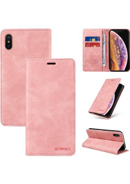Iphone Xs Max Folio Cüzdan Manyetik Pu Deri Koruyucu Kılıf (Yurt Dışından)