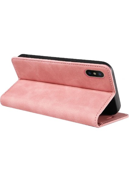 Iphone Xs Max Folio Cüzdan Manyetik Pu Deri Koruyucu Kılıf (Yurt Dışından)