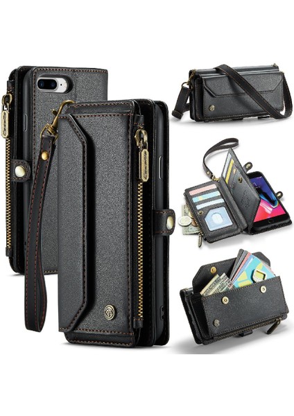 Iphone 6 Için Crossbody Durumda Artı/6s Artı Fermuar Faturaları Yuvası Kart Tutucu Için (Yurt Dışından)