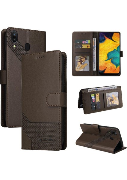 Samsung Galaxy A20 Için Flip CASE/A30 Premium Deri 4 Köşe Koruma (Yurt Dışından)