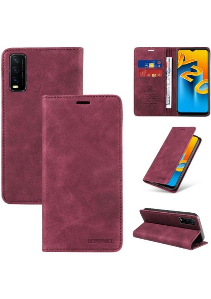Vivo Y20/Y20I/YVIVO/Y12S Pu Deri Koruyucu Manyetik Folyo Için Kılıf (Yurt Dışından)