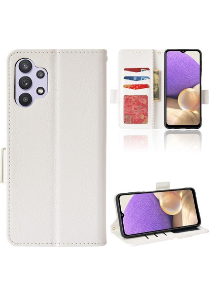 Samsung Galaxy A32 5g Pu Deri Yan Toka Cüzdan Manyetik Kart (Yurt Dışından)