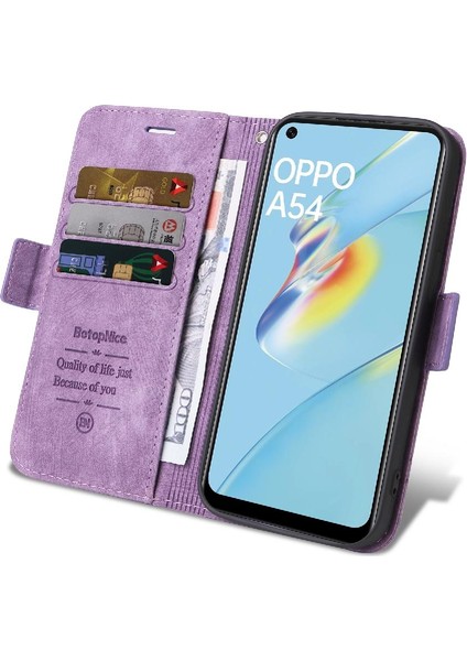 Oppo Için Kılıf A16/A16S/A54S Kart Yuvaları Tpu Deri Manyetik Cüzdan Flip (Yurt Dışından)