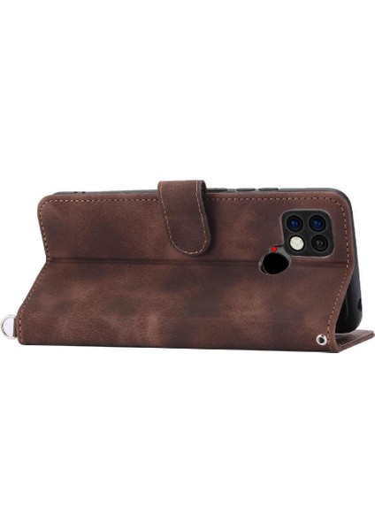 Xiaomi Poco C40 Darbeye Kabartmalı Bileklik Çoklu Kart Için Flip Case (Yurt Dışından)