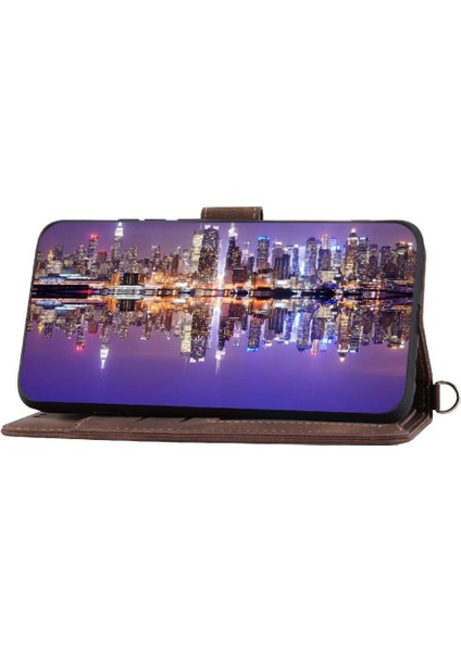 Xiaomi Poco C40 Darbeye Kabartmalı Bileklik Çoklu Kart Için Flip Case (Yurt Dışından)