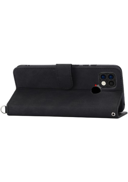 Xiaomi Poco C40 Darbeye Kabartmalı Bileklik Çoklu Kart Için Flip Case (Yurt Dışından)
