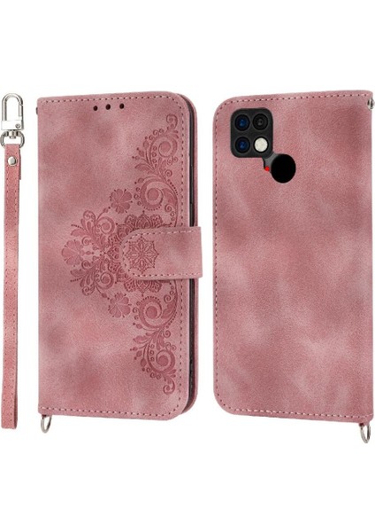 Xiaomi Poco C40 Darbeye Kabartmalı Bileklik Çoklu Kart Için Flip Case (Yurt Dışından)