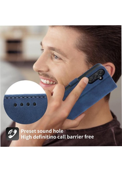 Samsung Galaxy M55 Kart Yuvaları Premium Manyetik Kapatma Nakit Için Flip Case (Yurt Dışından)