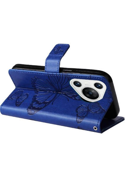 Huawei Huawei Pu Deri Flip Kickstand Darbeye Kapak Için Kılıf ile Kart (Yurt Dışından)