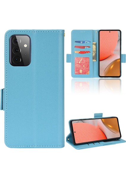 Samsung Galaxy A72 Manyetik Yan Toka Cüzdan Pu Deri Kart (Yurt Dışından)