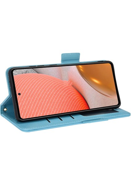 Samsung Galaxy A72 Manyetik Yan Toka Cüzdan Pu Deri Kart (Yurt Dışından)