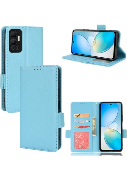 Infinix Sıcak 12 Manyetik Yan Toka Cüzdan Pu Deri Kart Yuvaları Için Kılıf (Yurt Dışından)