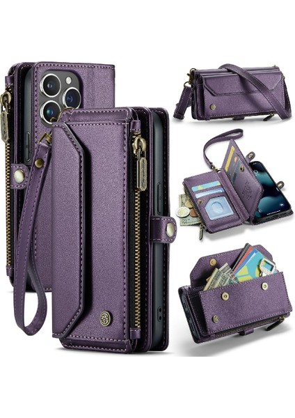 Kadınlar Için Crossbody Kılıf iphone 13 Pro Max Cüzdan Kılıf Cüzdan (Yurt Dışından)