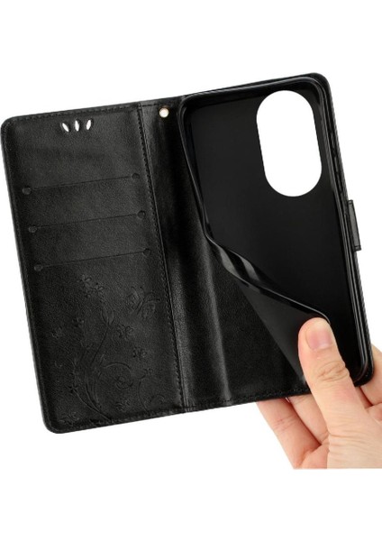 Oppo Için Filp Durumda A78/OPPO Pu Deri Kickstand Bilek Kayışı Kart Tutucu (Yurt Dışından)
