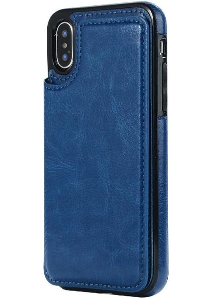 Cüzdan Kılıf IPhone X/xs Kickstand Kart Yuvaları ile Pu Deri Kart (Yurt Dışından)