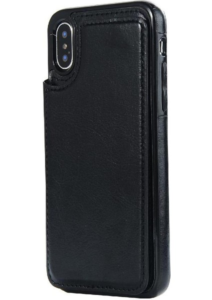 Cüzdan Kılıf IPhone X/xs Kickstand Kart Yuvaları ile Pu Deri Kart (Yurt Dışından)