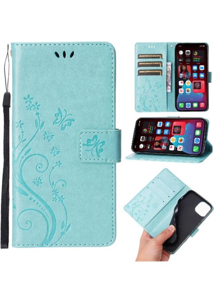IPhone 16 Için Filp Durumda Pro Manyetik Kapatma Pu Deri Kickstand Kart (Yurt Dışından)