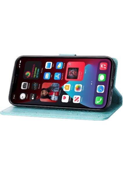 IPhone 16 Için Filp Durumda Pro Manyetik Kapatma Pu Deri Kickstand Kart (Yurt Dışından)