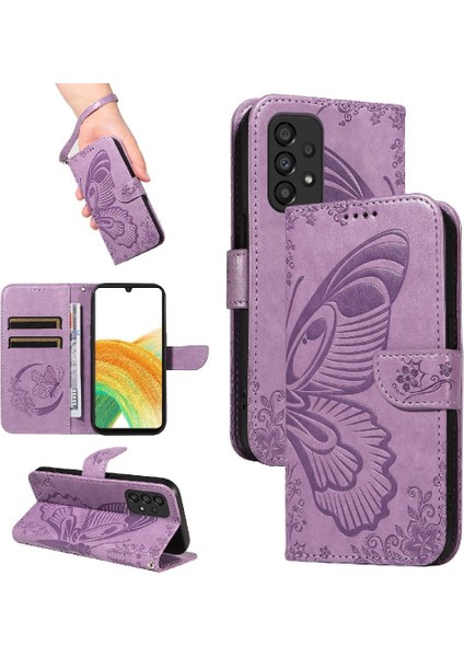 Samsung Galaxy A33 5g Için Flip Case Kredi Kartı ile Ayrılabilir El Kayışı (Yurt Dışından)