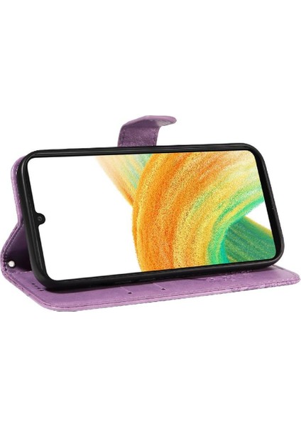 Samsung Galaxy A33 5g Için Flip Case Kredi Kartı ile Ayrılabilir El Kayışı (Yurt Dışından)