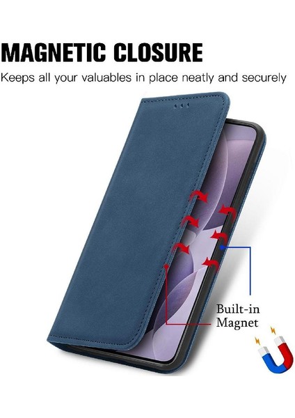 Xiaomi Poco F6 Pro Cüzdan Için Flip Case Basit Iş Deri Kılıf Flip (Yurt Dışından)