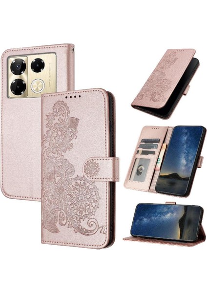 Infinix Not Için Flip Case 40 Pro 4g/5g Flip Folio Kitap Kickstand Pu ile (Yurt Dışından)