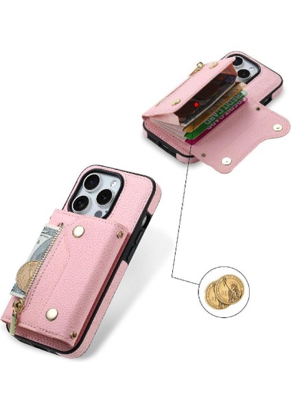 IPhone 11 Için Kılıf Büyük Kapasiteli Hafif Kart Yuvaları Mini Sırt Çantası (Yurt Dışından)