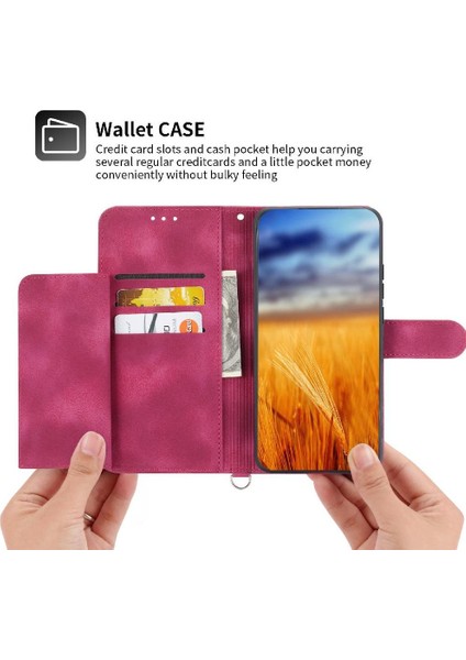 Xiaomi Poco C40 Darbeye Kabartmalı Bileklik Çoklu Kart Için Flip Case (Yurt Dışından)