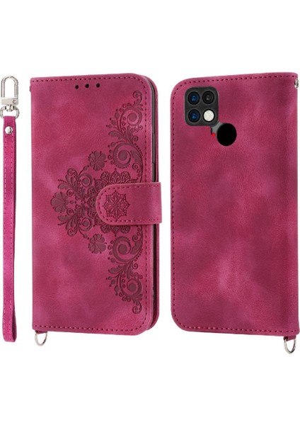 Xiaomi Poco C40 Darbeye Kabartmalı Bileklik Çoklu Kart Için Flip Case (Yurt Dışından)