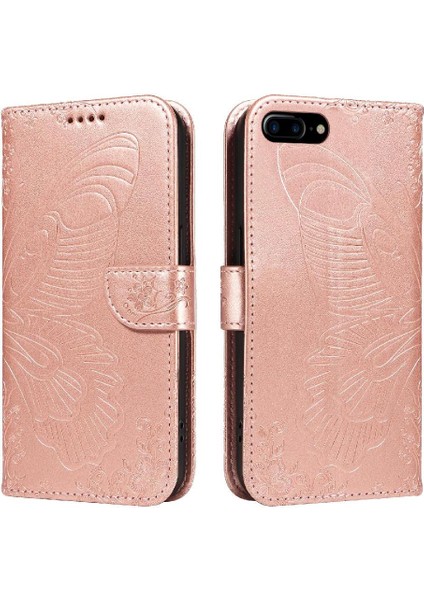 IPhone 6 Için Flip Case Artı/6s Artı Kredi Kartı Yuvası ile Kabartmalı El (Yurt Dışından)