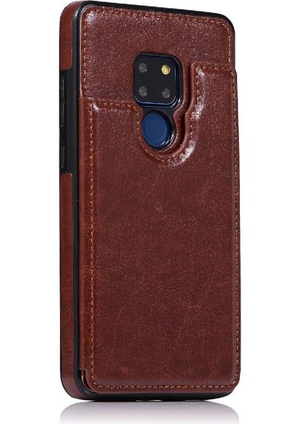 Cüzdan Kılıf Huawei Mate 20 Kart Yuvaları Için Kickstand Pu Deri Çift (Yurt Dışından)