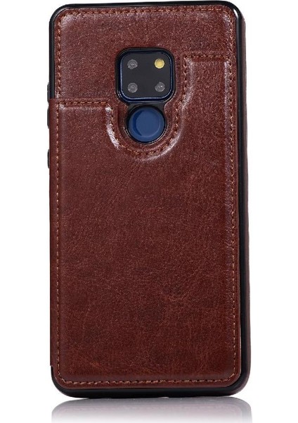 Cüzdan Kılıf Huawei Mate 20 Kart Yuvaları Için Kickstand Pu Deri Çift (Yurt Dışından)